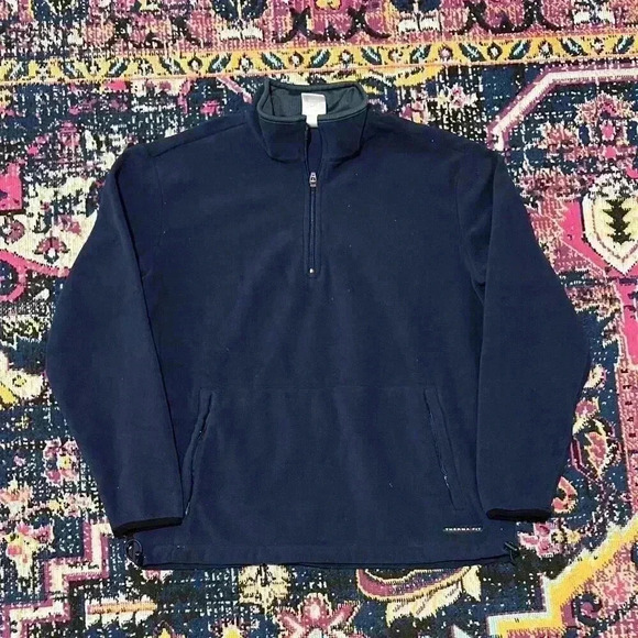 Nike Fit Therma Running Cycling Jacket Women’s M(8-10) Navy Blue Quarter‎ Zip - Picture 1 of 2